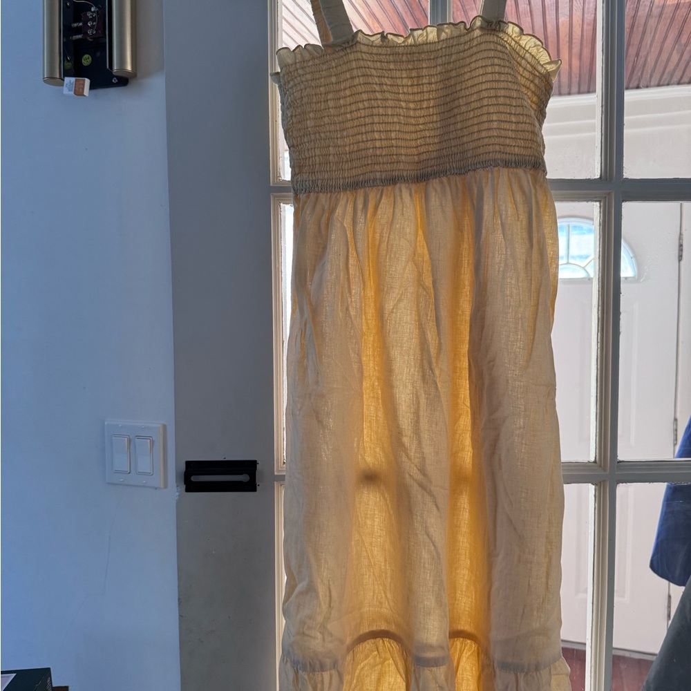 Yellow Smocked Sundress